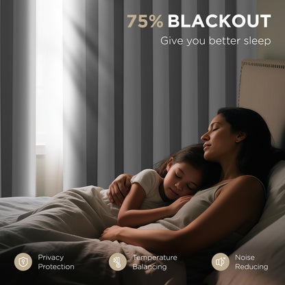 Joydeco Blackout Curtains sliding glass door curtains,  patio sliding door living room extra wide curtains, room partition curtains.