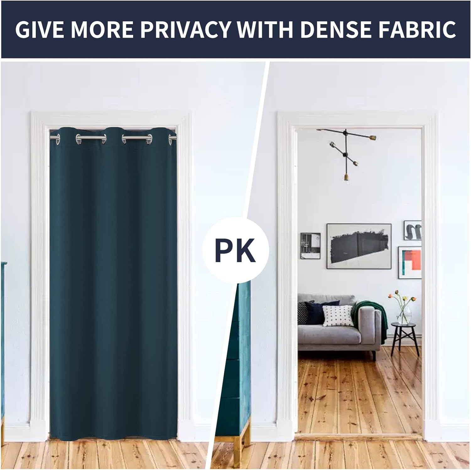 Joydeco Blackout Curtains sliding glass door curtains,  patio sliding door living room extra wide curtains, room partition curtains. - Joydeco