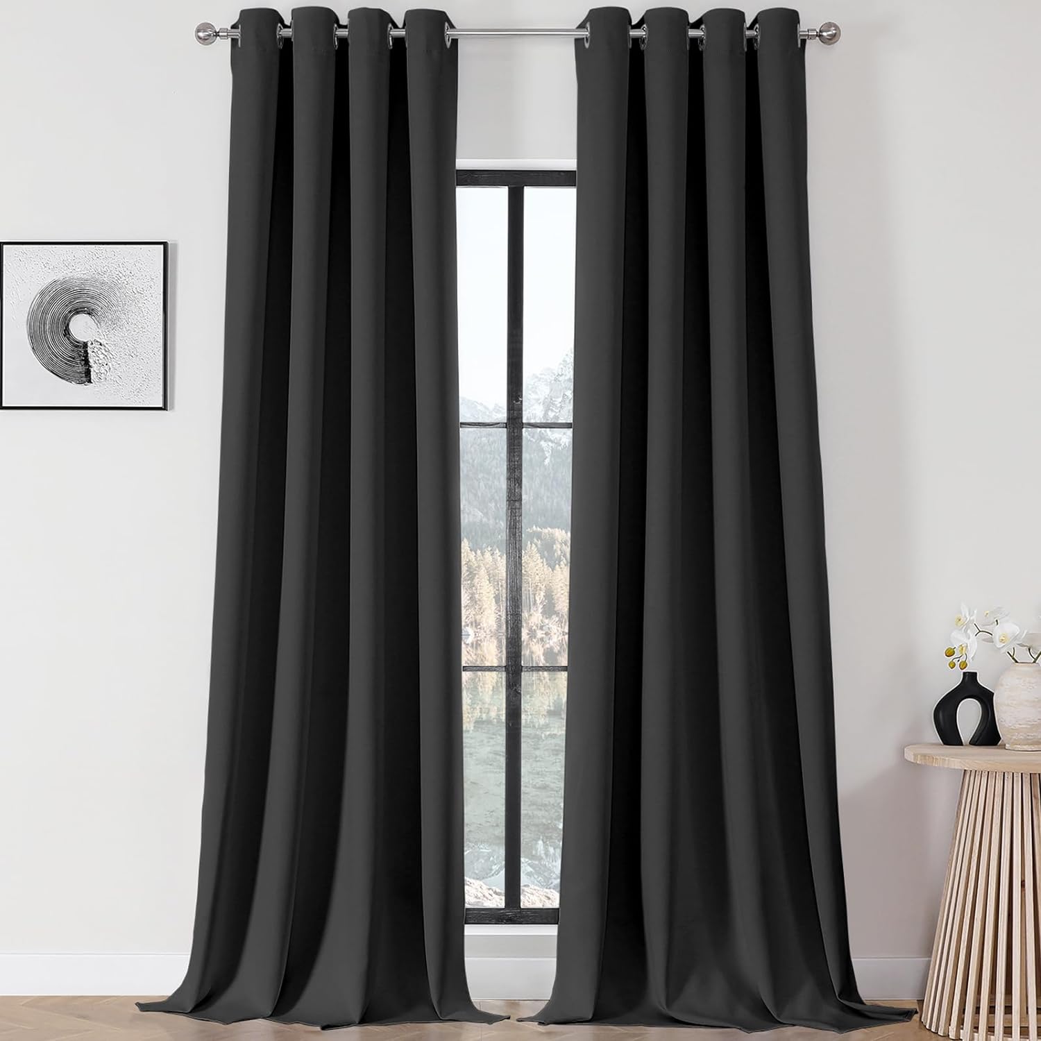 Joydeco Blackout Curtains  2 Panels Set, featuring thermal insulated long curtains - Joydeco