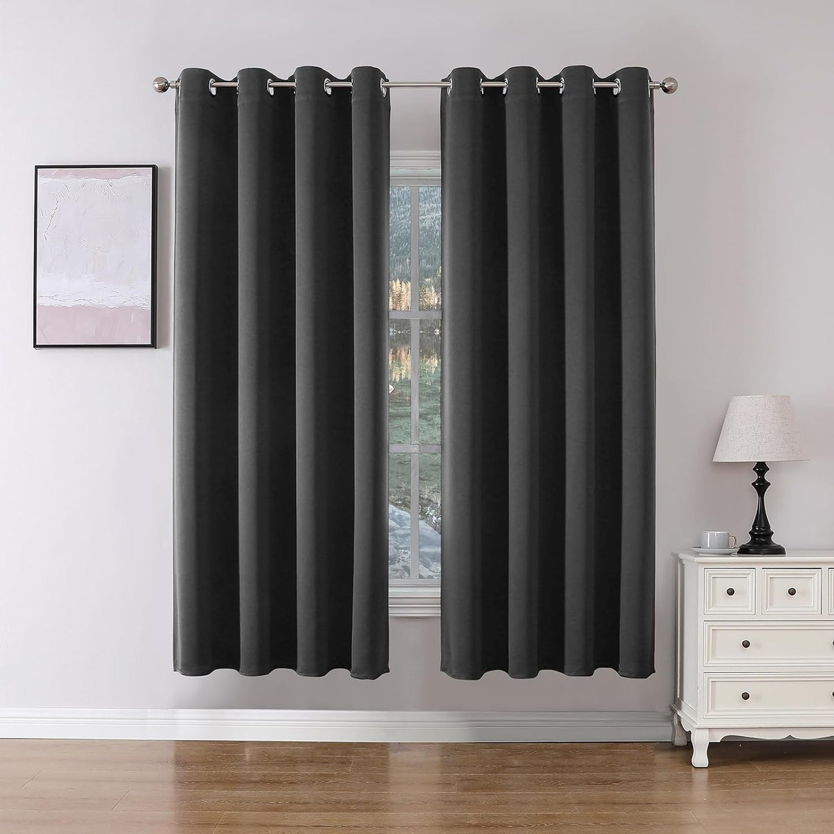 Joydeco Blackout Curtains 2 Panels Set, featuring thermal insulated long curtains
