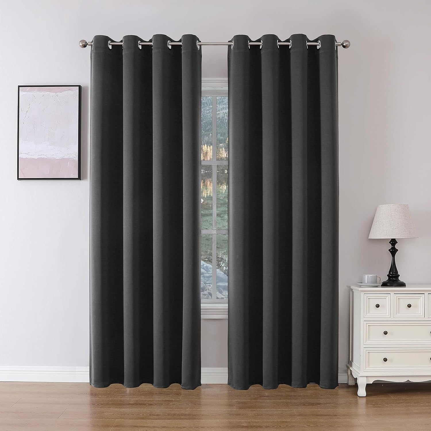 Joydeco Blackout Curtains 2 Panels Set, featuring thermal insulated long curtains