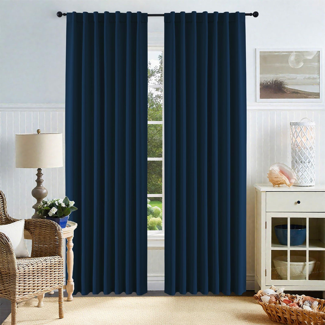 Joydeco Blackout Curtains for Bedroom, Thermal Insulated Blackout Curtains, Room Darkening Drapes for Living Room Window Rod Pocket Back Tab