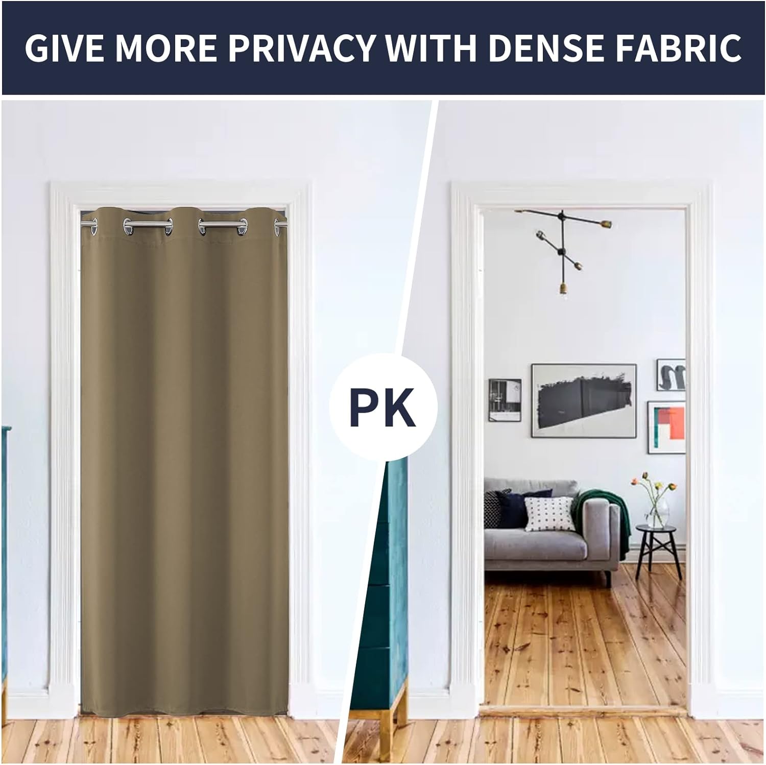 Joydeco Blackout Curtains sliding glass door curtains, patio sliding door living room extra wide curtains, room partition curtains.