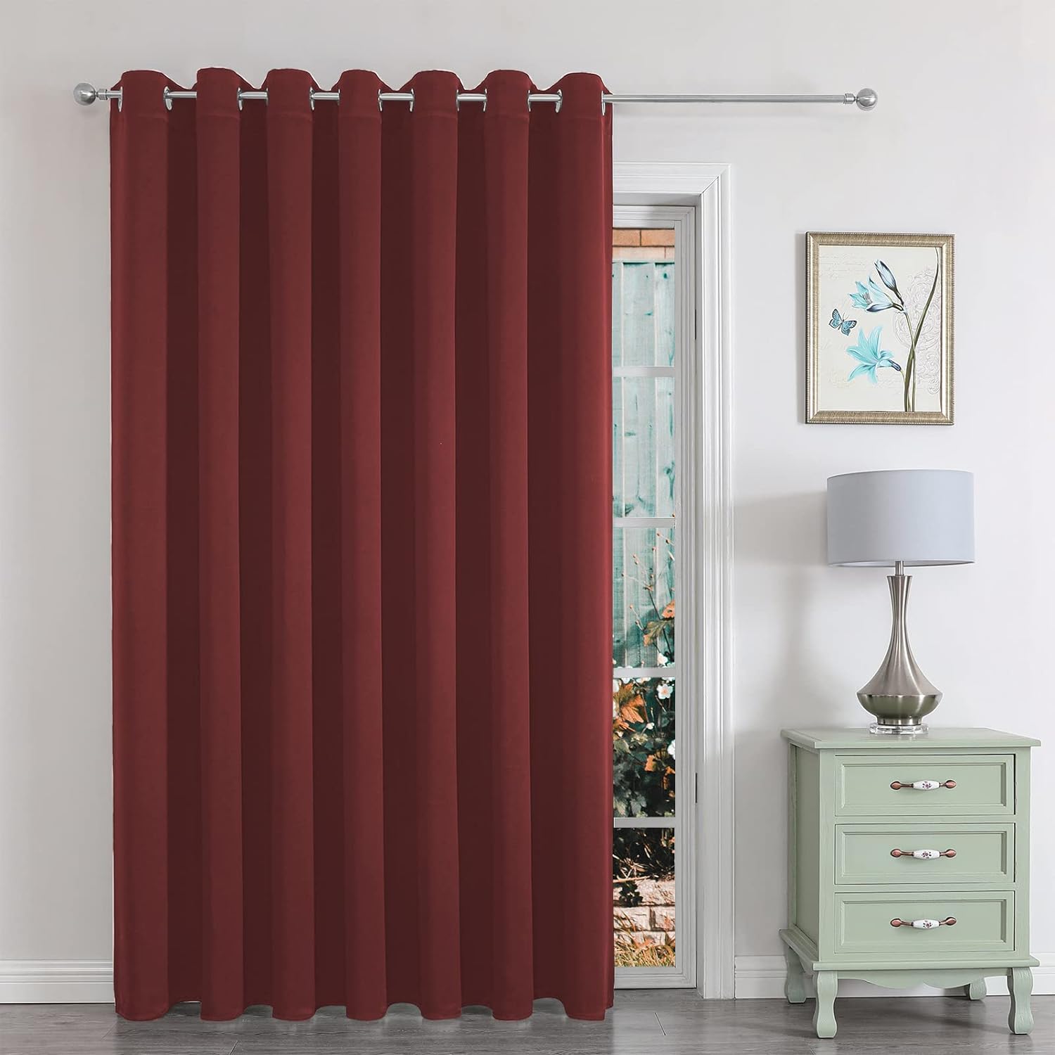 Joydeco Blackout Curtains sliding glass door curtains, patio sliding door living room extra wide curtains, room partition curtains.