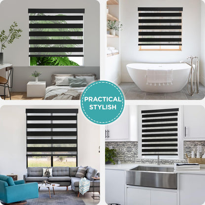 Free-Stop Custom Zebra Blinds for Windows