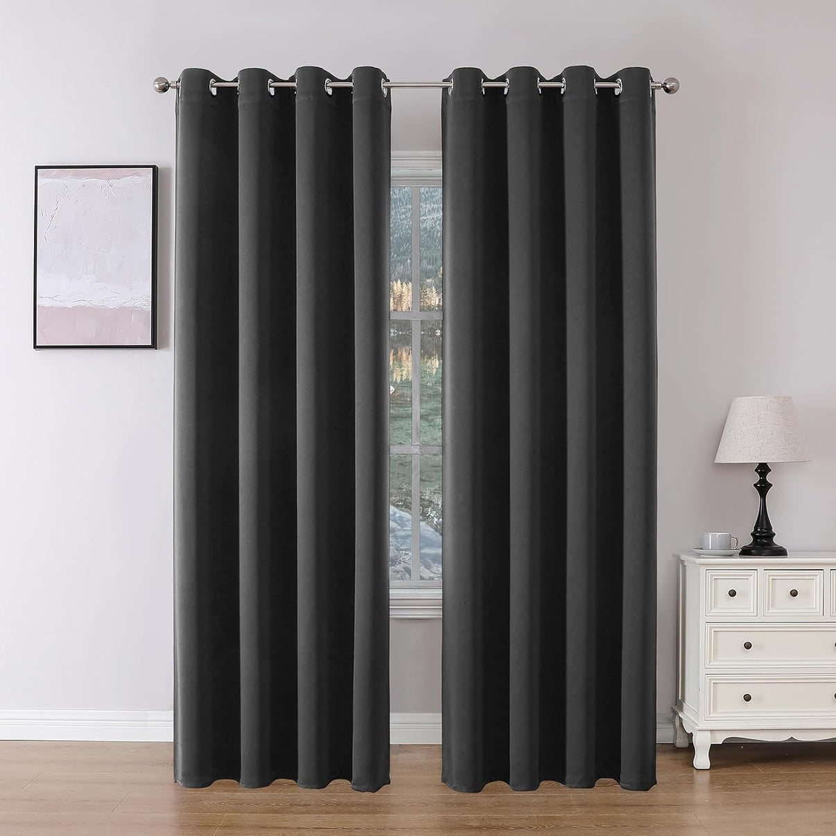 Joydeco Blackout Curtains 2 Panels Set, featuring thermal insulated long curtains