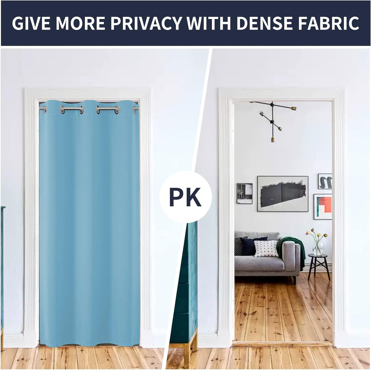 Joydeco Blackout Curtains sliding glass door curtains, patio sliding door living room extra wide curtains, room partition curtains.