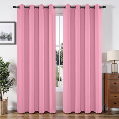 Joydeco Blackout Curtains Thermal Insulated Long Curtains& Drapes 2 Panels Set Various sizes and colors