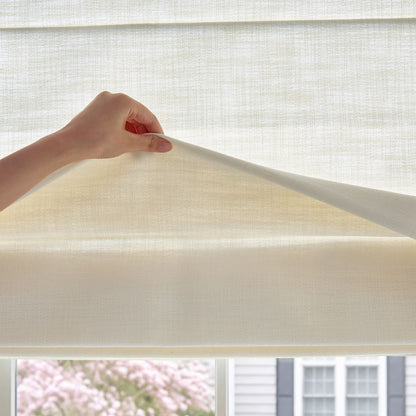 Braden Cotton Linen Light Filtering No-Drill Roman Shade