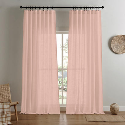 Joydeco Custom Linen Light Filtering Curtain