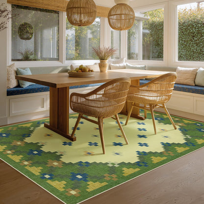 Joydeco Checkered Pink Kitchen Runner Rug Non Slip, Washable Bathroom, Modern Soft Low-Pile Ultra Thin Indoor Floor Throw Carpet for Bedroom Laundry Room Entrance Entryway