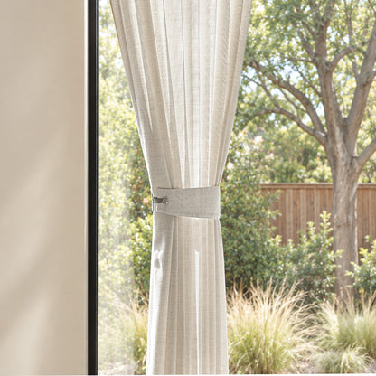 Cortinas opacas de lino Joydeco Flaxaline