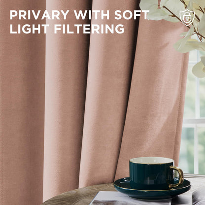 Luxury Blackout Velvet Curtains - Thermal Insulated Grommet Drapes