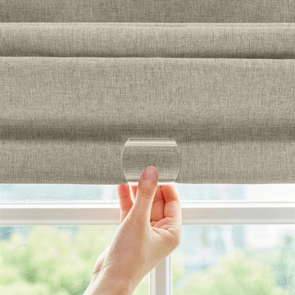 Palmer Textured 100% Blackout No-Drill Roman Shade