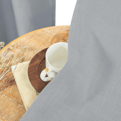 Joydeco Semi-Sheer Linen Curtains - 2 Panel, Light Filtering
