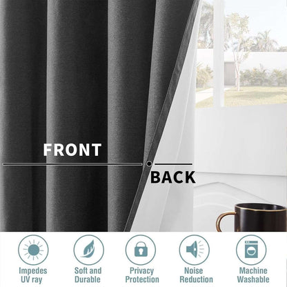 Joydeco Blackout Curtains 2 Panels Set, featuring thermal insulated long curtains