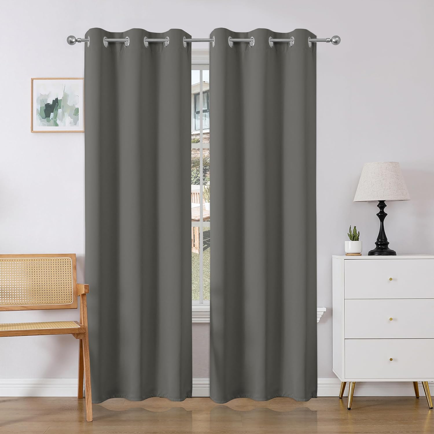 Joydeco Blackout Curtains 2 Panels Set, featuring thermal insulated long curtains