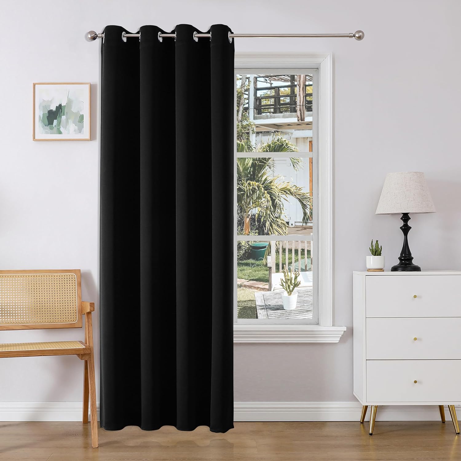 Joydeco Blackout Curtains sliding glass door curtains,  patio sliding door living room extra wide curtains, room partition curtains. - Joydeco