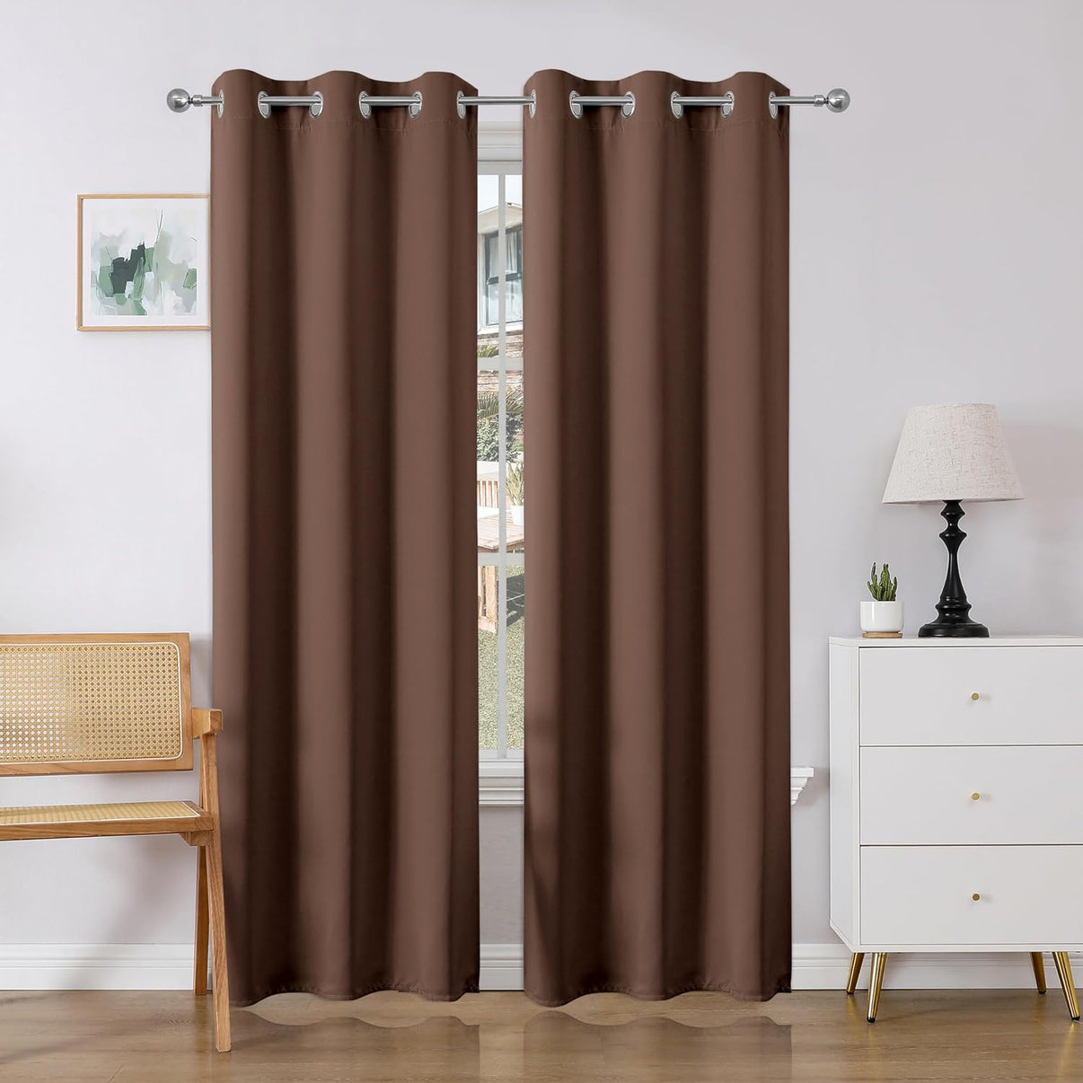 Joydeco Blackout Curtains 2 Panels Set, featuring thermal insulated long curtains