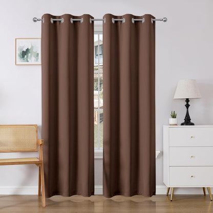 Joydeco Blackout Curtains 2 Panels Set, featuring thermal insulated long curtains