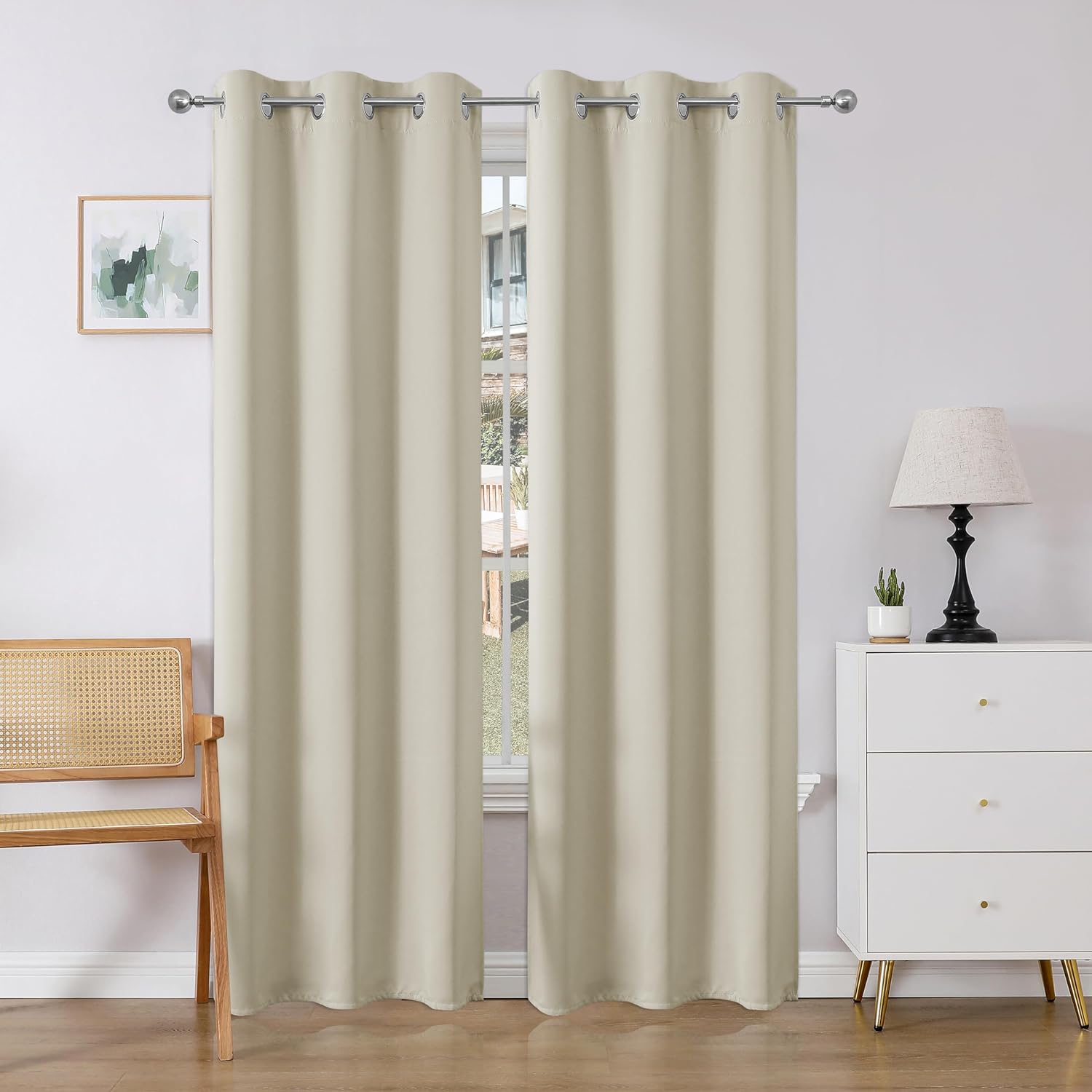 Joydeco Blackout Curtains  2 Panels Set, featuring thermal insulated long curtains - Joydeco