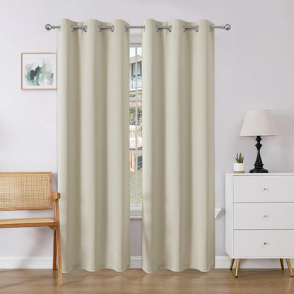 Joydeco Blackout Curtains 2 Panels Set, featuring thermal insulated long curtains