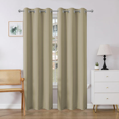 Joydeco Blackout Curtains 2 Panels Set, featuring thermal insulated long curtains