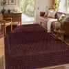 Joydeco 8x10 Washable Rug for Living Room, Burgundy Rugs for Bedroom