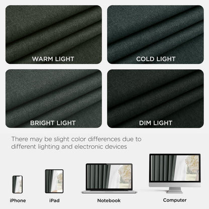 Joydeco Blackout Curtains Linen 100% Blackout Curtain for Bedroom, Rod Pocket & Back Tabs Window Drapes 2 Panels Set