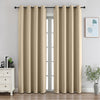 CUCRAF Blackout Curtains for Bedroom - Light Blocking Room Darkening Curtains & Drapes Grommet for Living Room/Nursery,Set of 2 Curtain Panels,52 x 96 Inches,Light Beige