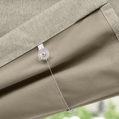 Palmer Textured 100% Blackout No-Drill Roman Shade