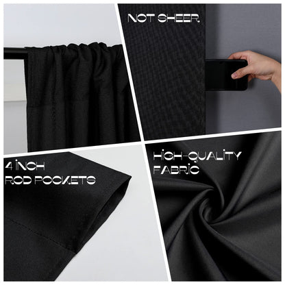 Joydeco Backdrop Curtains for Parties, Photography Backdrop Drapes for Wedding Decorations Birthday