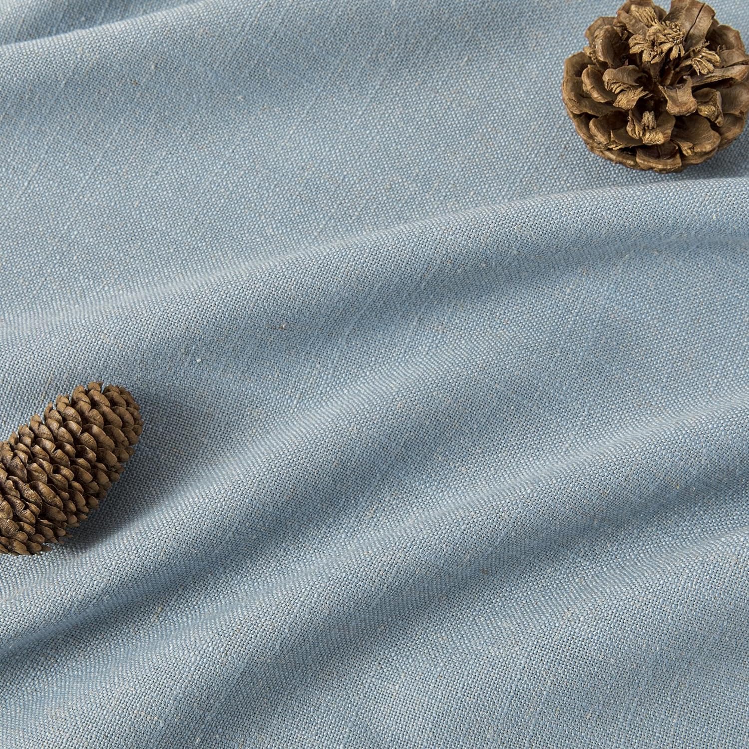 Joydeco Semi-Sheer Linen Curtains - 2 Panel, Light Filtering