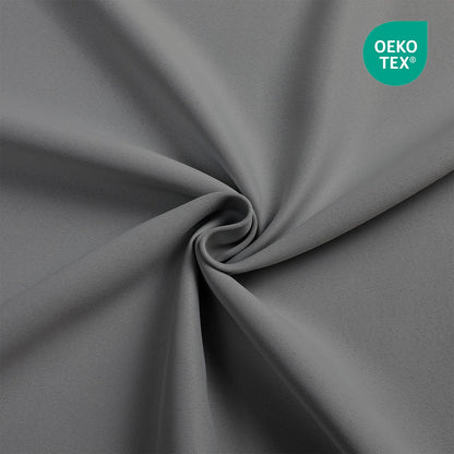 Cortinas opacas Joydeco negras de 244 cm de largo, juego de 2 paneles para dormitorio