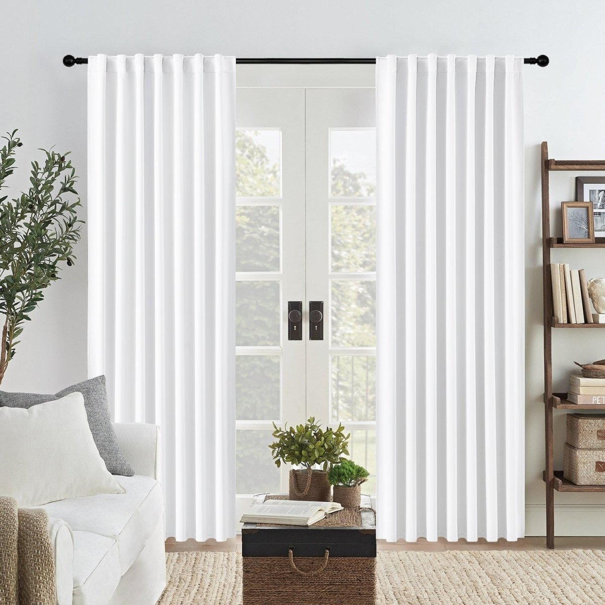 Joydeco Blackout Curtains 96 Inch Length 2 Panels Set for Bedroom-Royal Blue