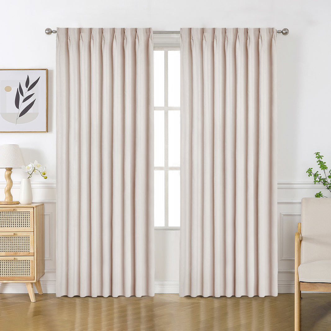 Joydeco Velourette Chenille Blackout Curtains