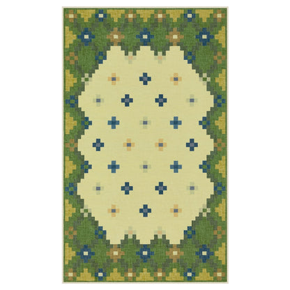 Joydeco Checkered Pink Kitchen Runner Rug Non Slip, Washable Bathroom, Modern Soft Low-Pile Ultra Thin Indoor Floor Throw Carpet for Bedroom Laundry Room Entrance Entryway