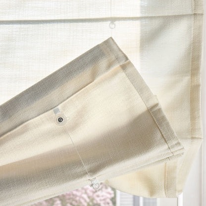 Braden Cotton Linen Light Filtering No-Drill Roman Shade