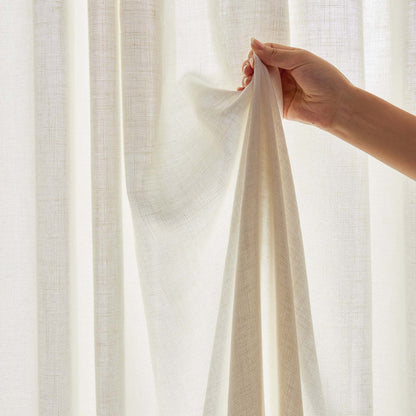 Hazel Linen Blend Sheer Curtain