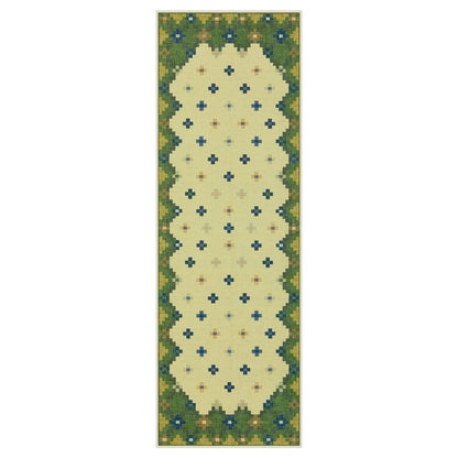 Joydeco Checkered Pink Kitchen Runner Rug Non Slip, Washable Bathroom, Modern Soft Low-Pile Ultra Thin Indoor Floor Throw Carpet for Bedroom Laundry Room Entrance Entryway