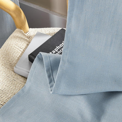 Joydeco Semi-Sheer Linen Curtains - 2 Panel, Light Filtering