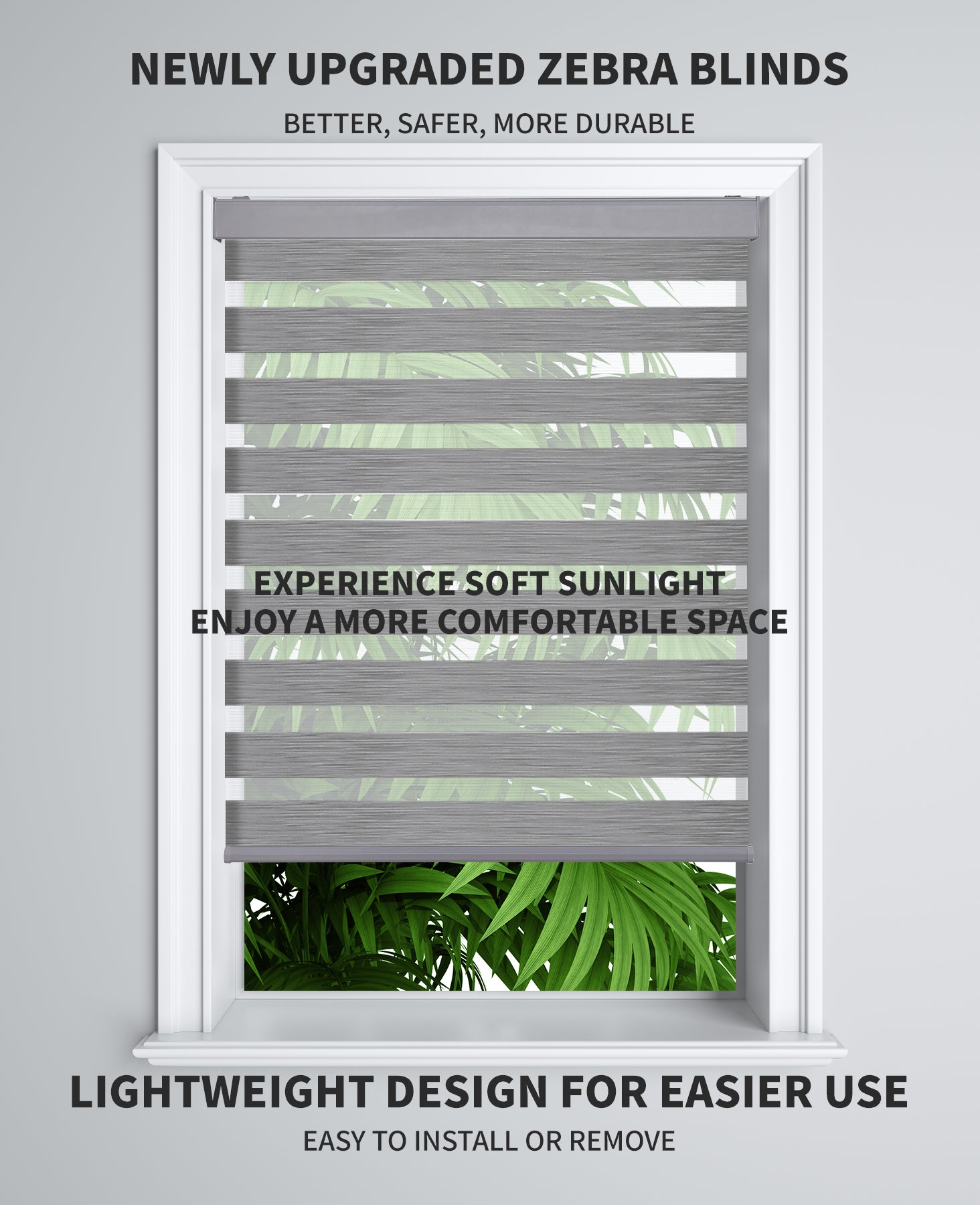 Free-Stop Zebra Blinds for Windows