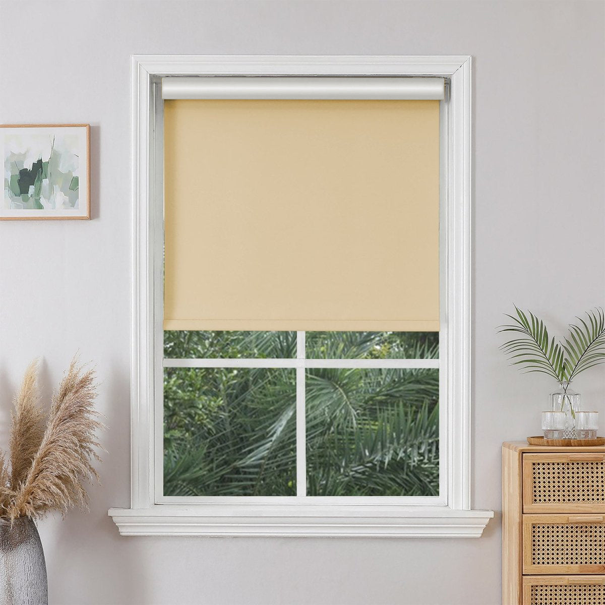 Apricot Joydeco Custom Classic Blackout Roller Shades