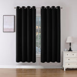 Joydeco Black Blackout  Curtain Door Divider Doorway Curtains for Bedroom Closet Door Bedroom Door