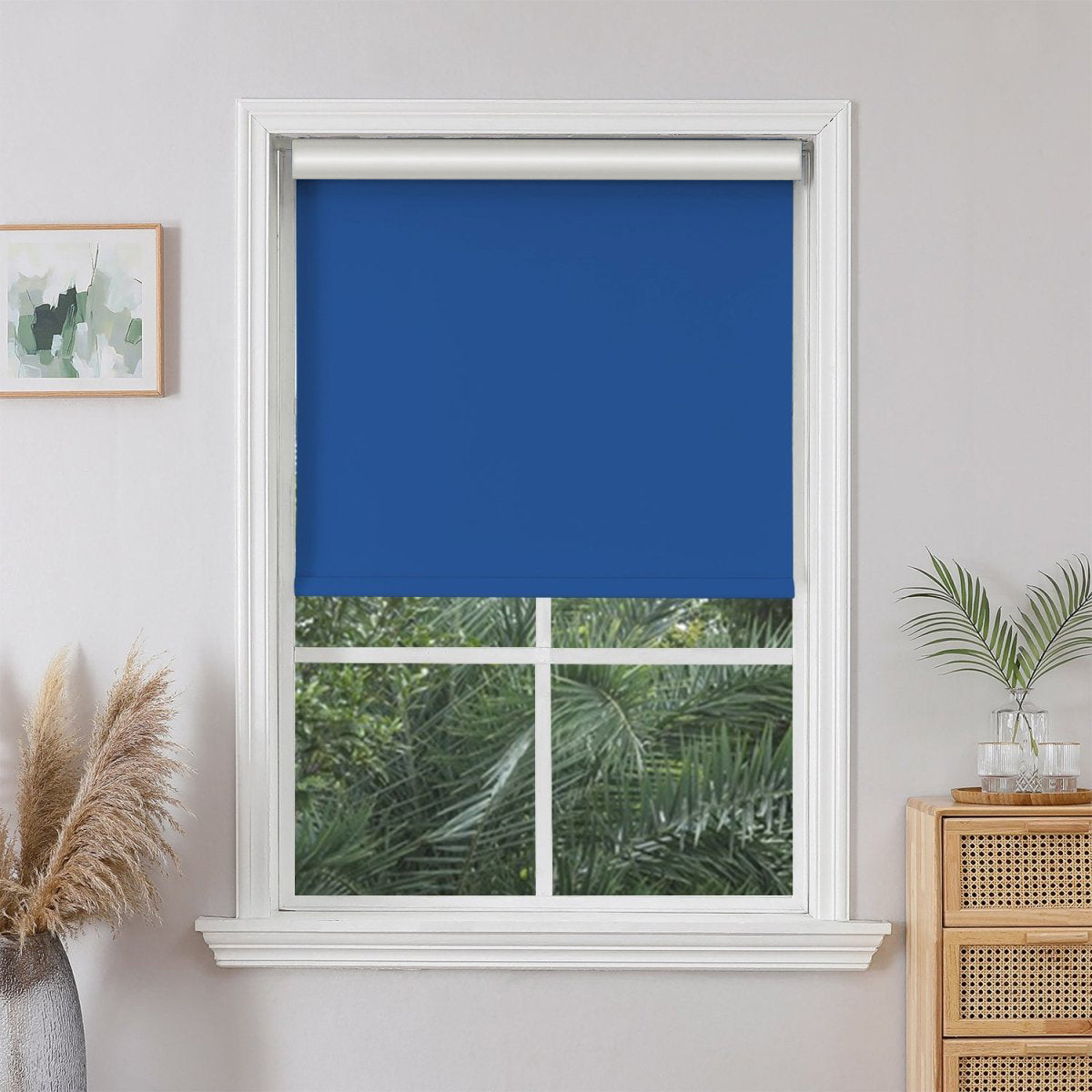 Dark Blue Joydeco Custom Classic Blackout Roller Shades