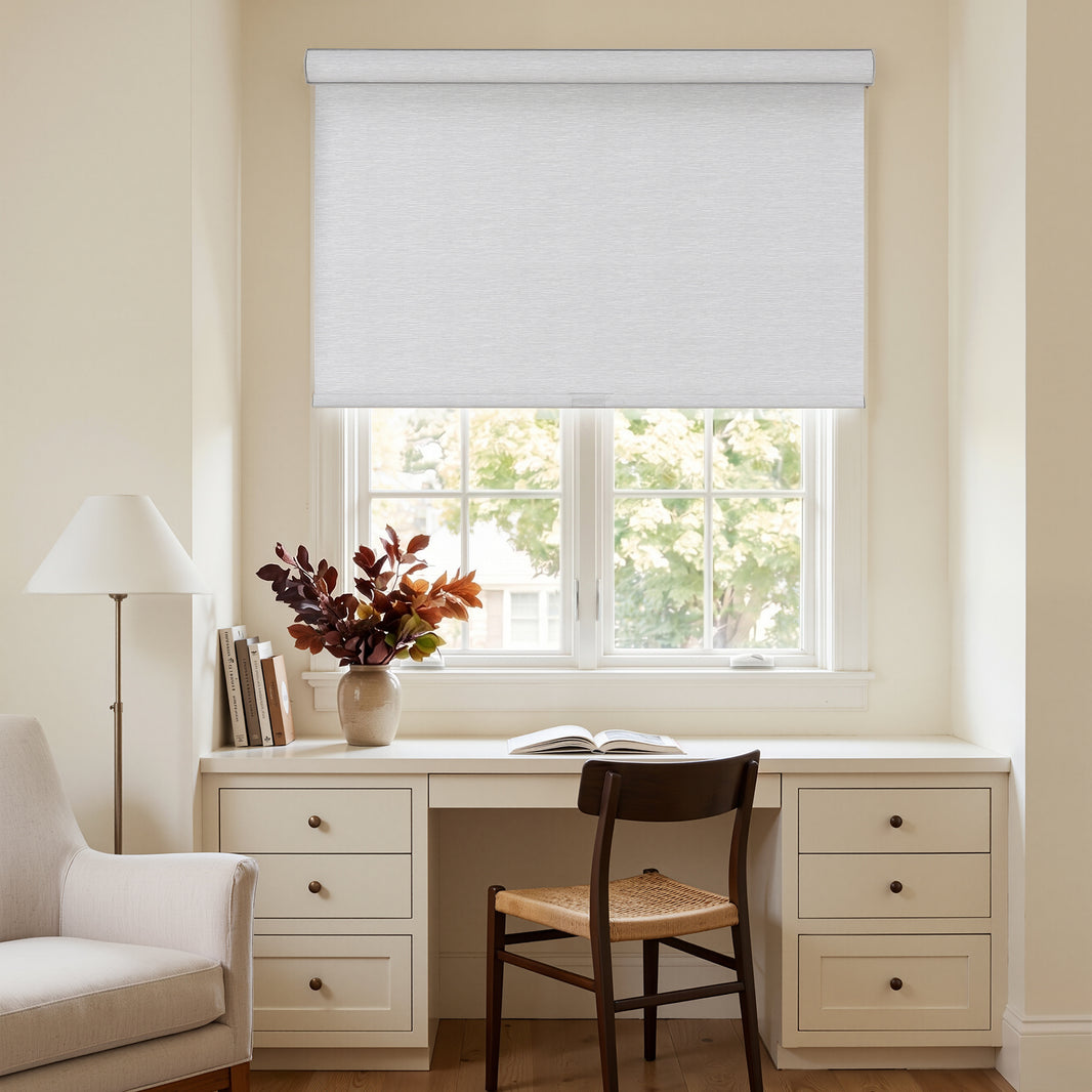 Ellis Blackout Linen Jacquard Roller Shade