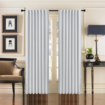 Joydeco Black Blackout Curtains Blackout Curtains 96 Inch Length 2 Panels Set for Bedroom