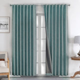 Joydeco 100% Blackout Curtains Hunter Green Curtains for Living Room Thermal Insulated - Joydeco