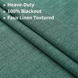 Joydeco 100% Blackout Curtains Hunter Green Curtains for Living Room Thermal Insulated