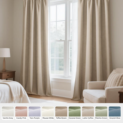 Luxury Blackout Velvet Curtains - Thermal Insulated Grommet Drapes